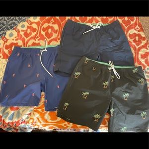 Lot of 3 bonobos bathing suit trunks